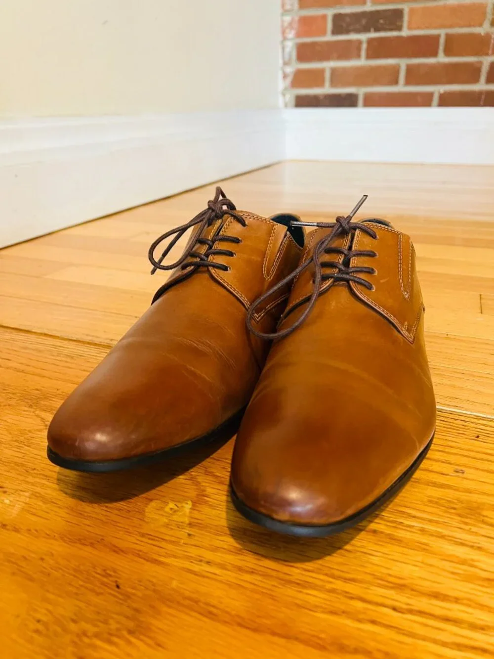 Kenneth Cole New York Men's Cognac Brown Derby Dress Shoes Size 8 M